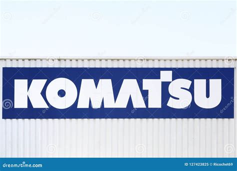 Komatsu logo on a wall editorial image. Image of japanese - 127423825