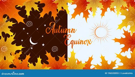 Autumn Equinox Vector Illustration September 22 Stock Vector