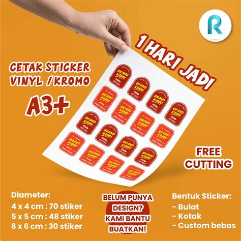 Jual Jasa Cetak Sticker Sticker Vinyl Sticker Kromo Cetak Logo Sticker Logo Cetak Logo