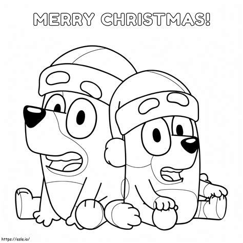 Bluey Christmas Coloring Pages Free Printable - Free Printable Templates