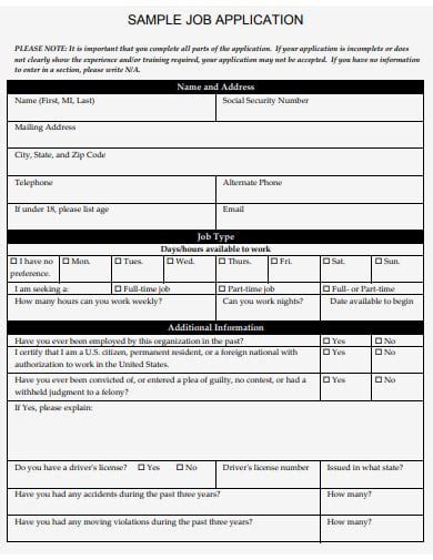 16+ Job Application Form Templates in Google Docs | Pages | MS Word ...