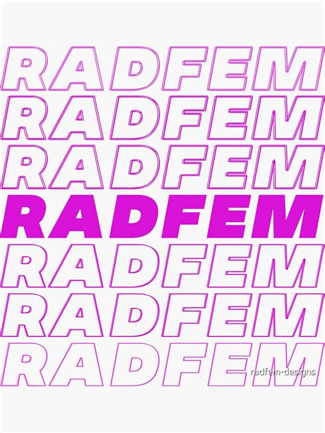 Radfem Sticker For Sale By Radfem Designs Redbubble