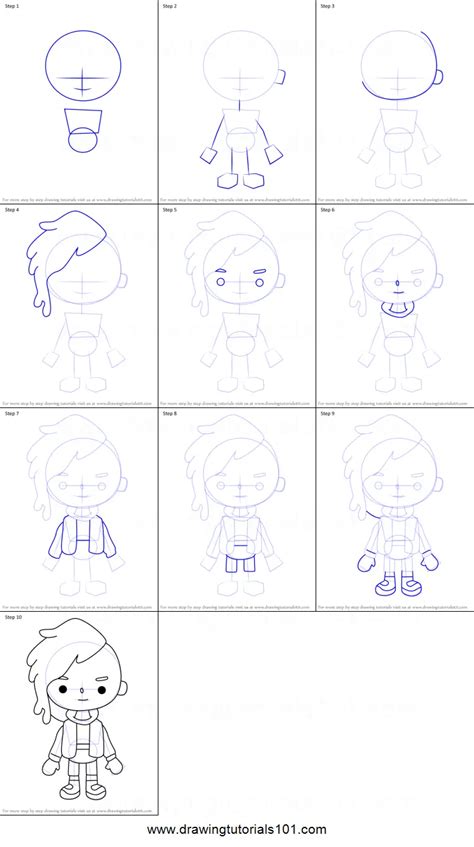 How To Draw Isla From Toca Life World Toca Life World Step By Step