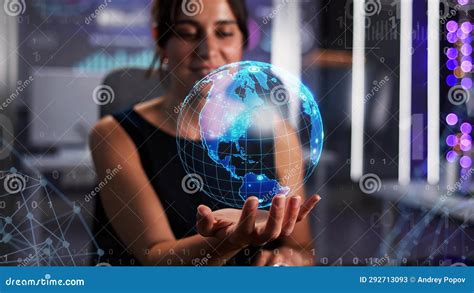 Futuristic Earth Technology and Internet Stock Image - Image of earth ...