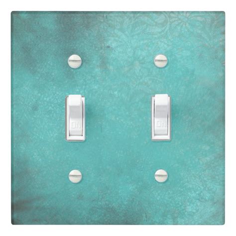 Beautiful Turquoise Weathered Antique Light Switch Cover Design From Jenns Emporium