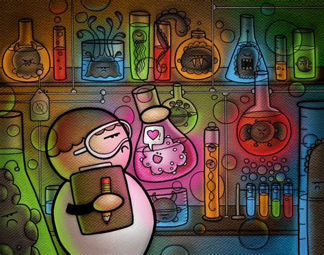 Mad Scientist Lab Cartoon