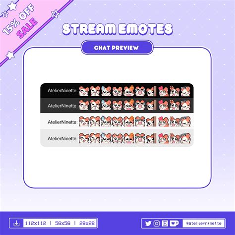 Stream Hamtaro Emotes for Twitch Discord Youtube Hamster Cute Laugh ...