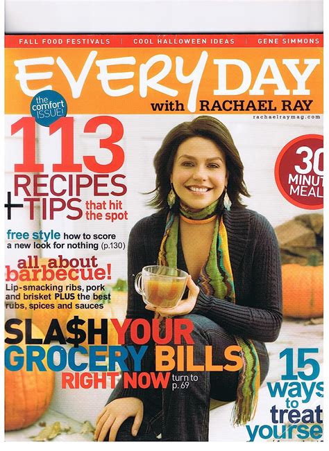 Everyday With Rachael Ray Magazine October 2008 Take A Bite Outta Life