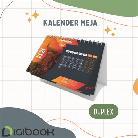 Jual Custom Kalender Meja 2024 Kalender Penyangga Duplex 7 Lembar 2