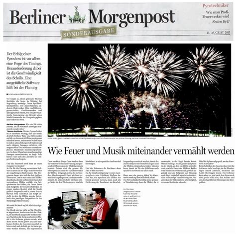 Pyroflash In Der Berliner Morgenpost