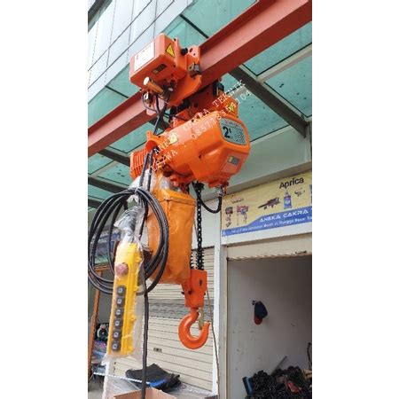 Jual Electric Chain Hoist Ton X Meter With Trolley Nagasaki Japan