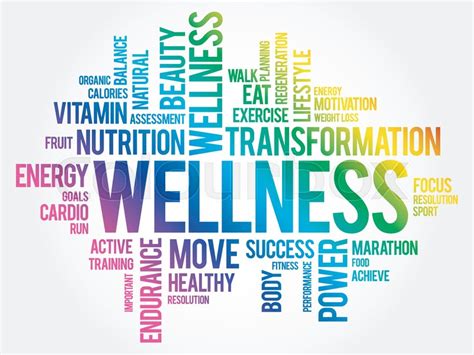 Wellness Word Cloud Fitness Sport Stock Vector Colourbox