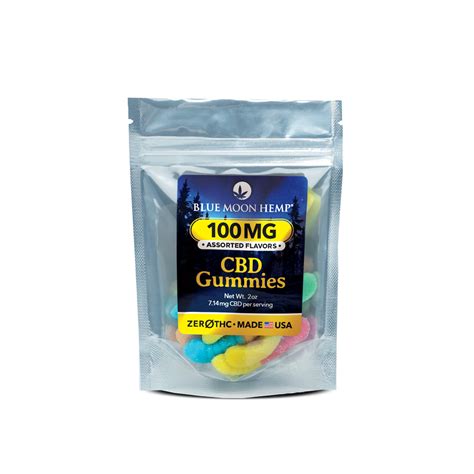 CBD Gummies 2oz 100mg Blue Moon Hemp