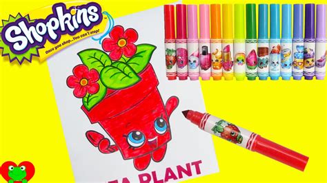 Shopkins D Lish Donut Crayola Marker Coloring Page With Surprises