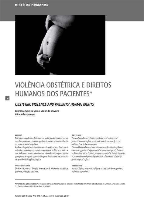 Pdf ViolÊncia ObstÉtrica E Direitos Humanos Dos Pacientes