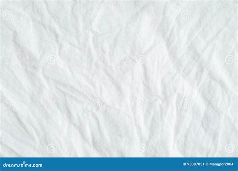 Wrinkled White Cotton Fabric Texture Background Wallpaper Stock Image