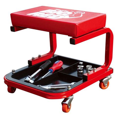 Big Red 250 Lbs 14 4 In L Rolling Mechanic Creeper Seat With Tool