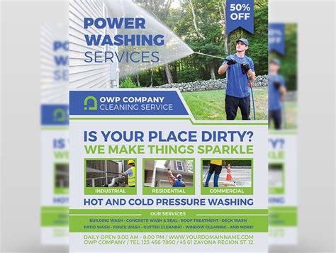 Dribbble 02 Pressure Cleaning And Power Washing Flyer Template  By Owpictures