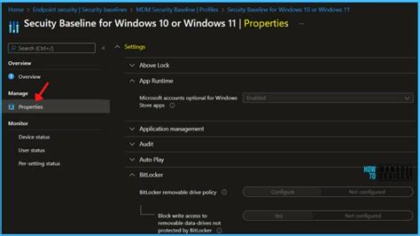 Intune Security Baselines Policies For Windows Or Windows