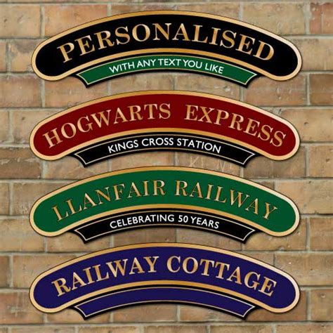 Jaf Graphics Vintage Arched Railway Train Sign