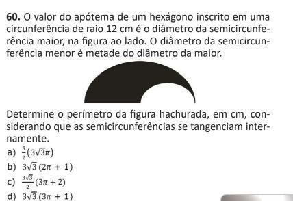 O Valor Do Ap Tema De Um Hex Gono Inscrito Em Uma Circunfer Ncia De