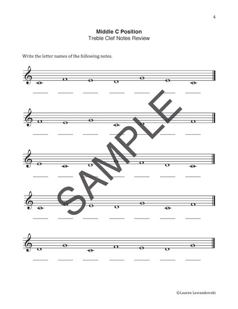 Free Printable Note Naming Worksheets