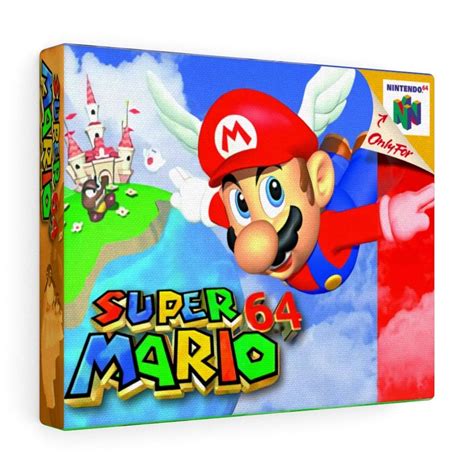 Super Mario 64 Wall Box Art Replica Canvas - Etsy | Super mario, Super mario bros, Mario