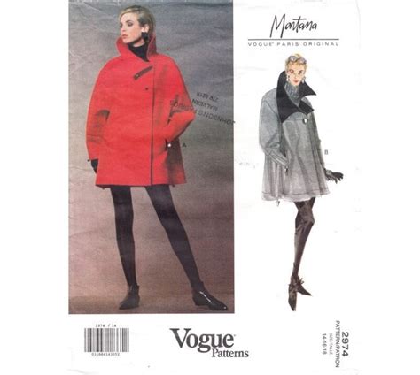 Vogue 2974 Sewing Pattern Claude Montana Vogue Paris Original Sizes 14