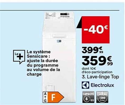 Promo Lave Linge Top Electrolux Chez But Icatalogue Fr