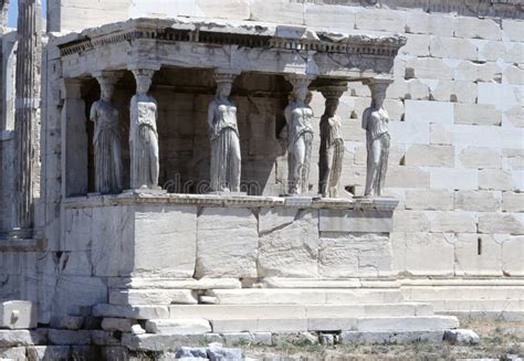 Patamar Do Templo Do Grego Cl Ssico De Erechtheum Na Acr Pole Atenas