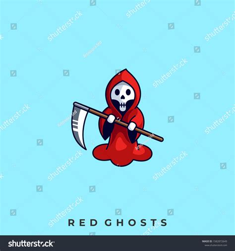 Angry Ghost Illustration Vector Template Suitable Stock Vector (Royalty ...