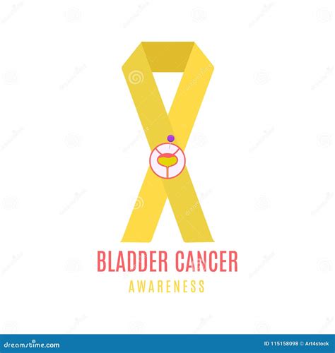 Bladder Cancer Ribbon with a Pin Stock Vector - Illustration of medical ...