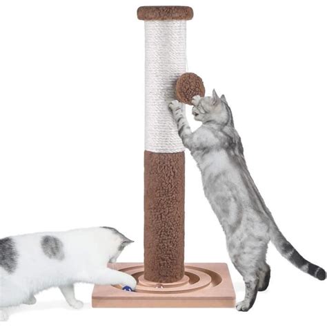 Aibuddy Poteau à griffer pour chat en sisal de 60 cm de haut Jouet