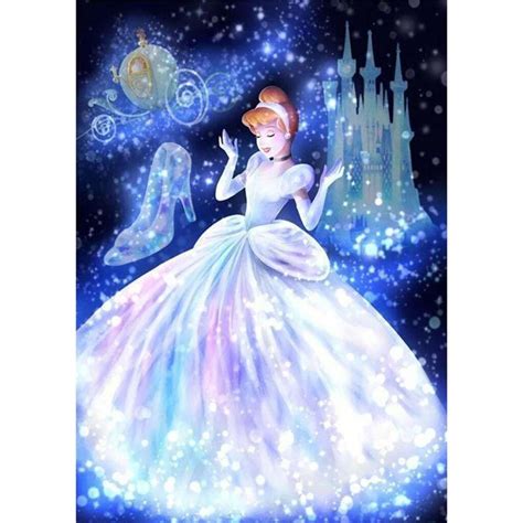 Peinture Au Diamant Full Round Cendrillon Disney Princess