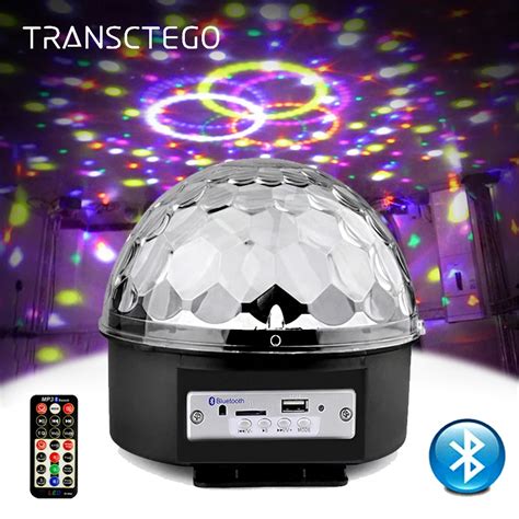 9 Color Led Disco Light With Mp3 Player Bluetooth Speaker Disco Ball Laser Party Lights 18w Dj