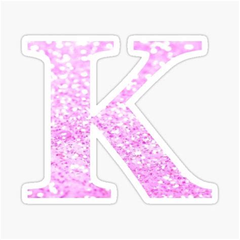 Letter K Pink Glitter Stickers for Sale | Pink wallpaper iphone ...