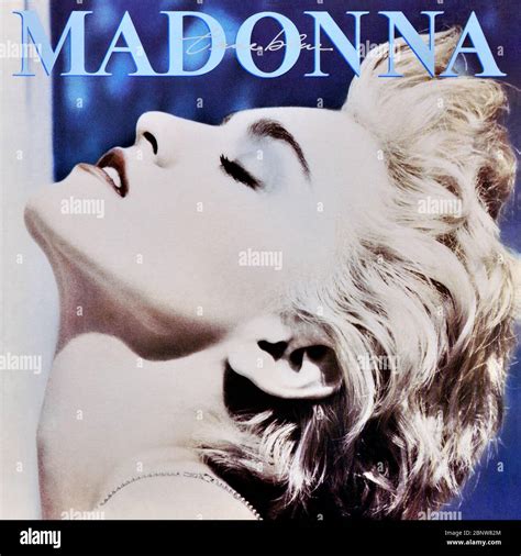 Madonna - original vinyl album cover - True Blue - 1986 Stock Photo - Alamy