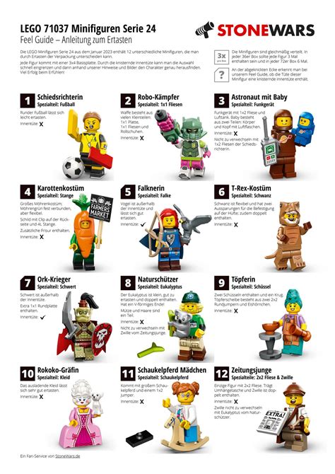 LEGO 71037 Minifiguren Serie 24: Feel Guide und Boxverteilung