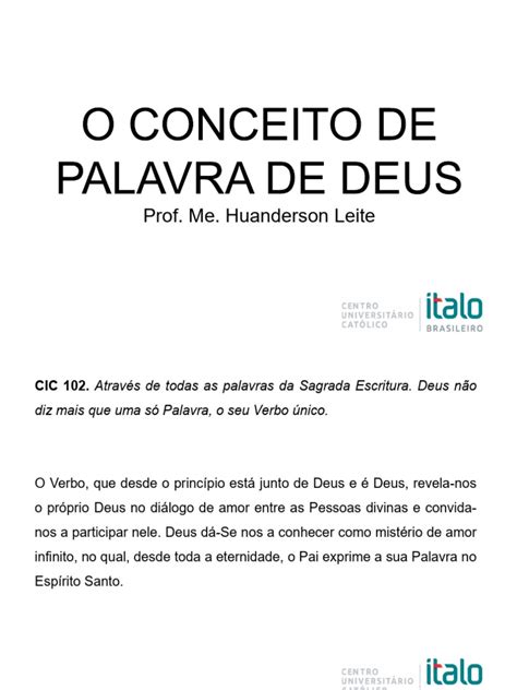 A Palavra de Deus na Tradição e Escritura | PDF | Bíblia | Revelação