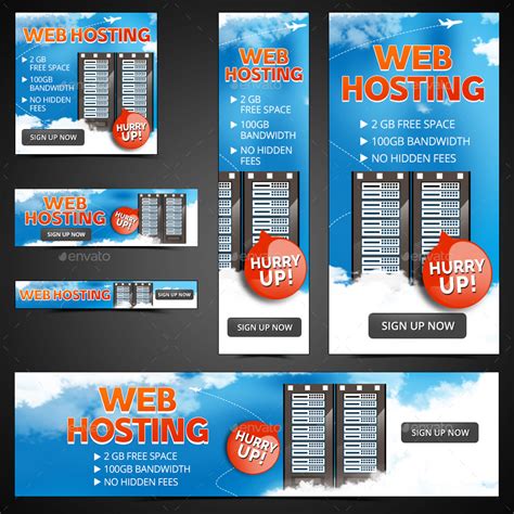 Web Hosting Banners Bundle - 10 Sets - 164 Banners by Hyov | GraphicRiver