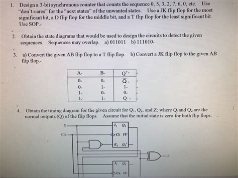 Solved Design A 3 Bit Synchronous Counter That Counts The