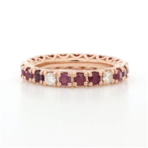 No Reserve Price 18 Kt Pink Gold Ring 1 28 Ct Rubies Catawiki