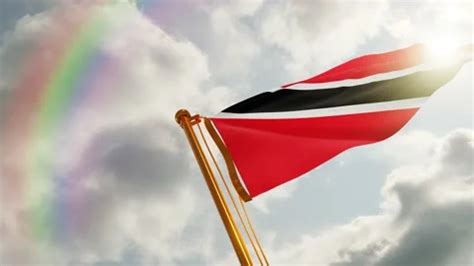 Flag Waving Trinidad And Tobago Stock Footage Royalty Free Stock