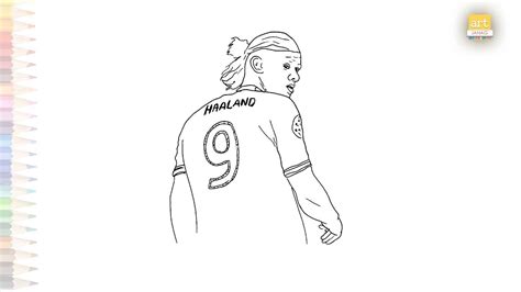 Haaland Drawing Easy Outline Sketch Of Haaland How To Draw