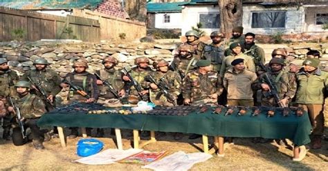 Huge Cache Of Arms And Ammunition Recovered In J Ks Baramulla Jammu