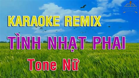 KARAOKE Tình Nhạt Phai Remix Tone Nữ DINHTAN MEDIA YouTube