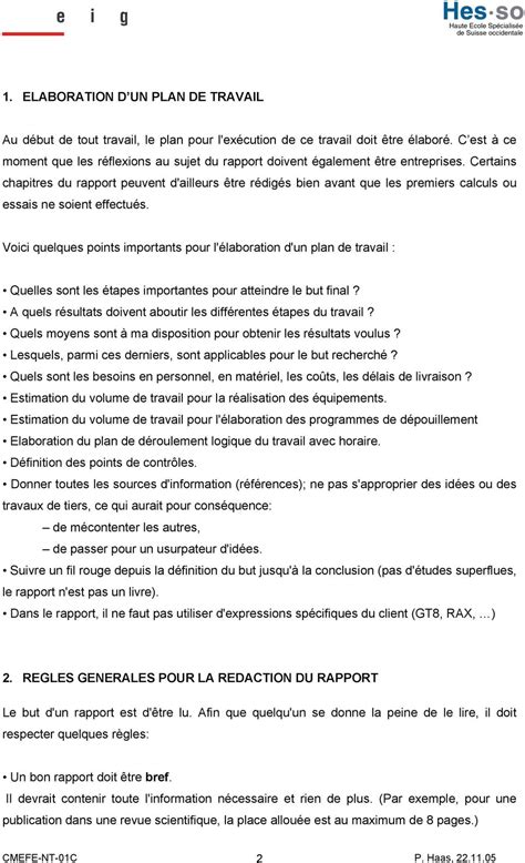 Ecrire Un Rapport Scientifique Regles Generales Et Conseils Pdf