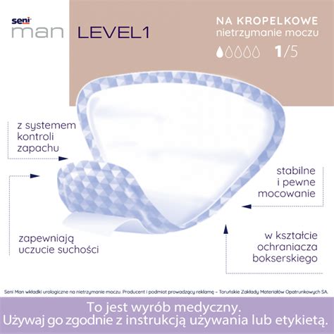 Seni Man Light Level 1 wkładki urologiczne dla mężczyzn Seni