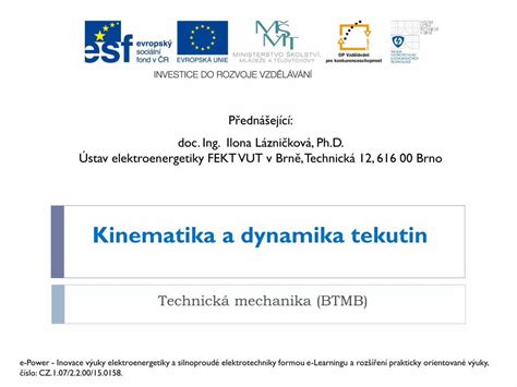 Pdf Kinematika A Dynamika Tekutin Kinematika A Dynamika Tekutin