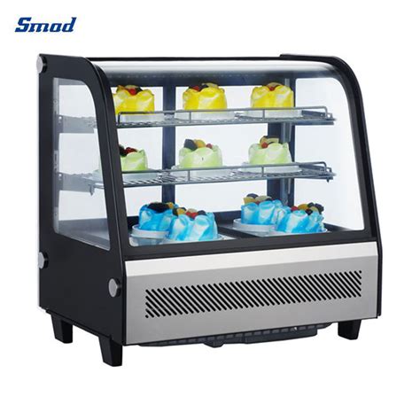 105L Chiller Showcase Glass Door Bakery Countertop Display Cabinet Cake